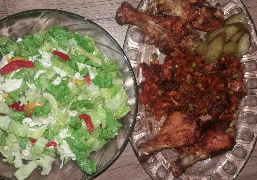 از شما/خوراک مرغ با سالاد