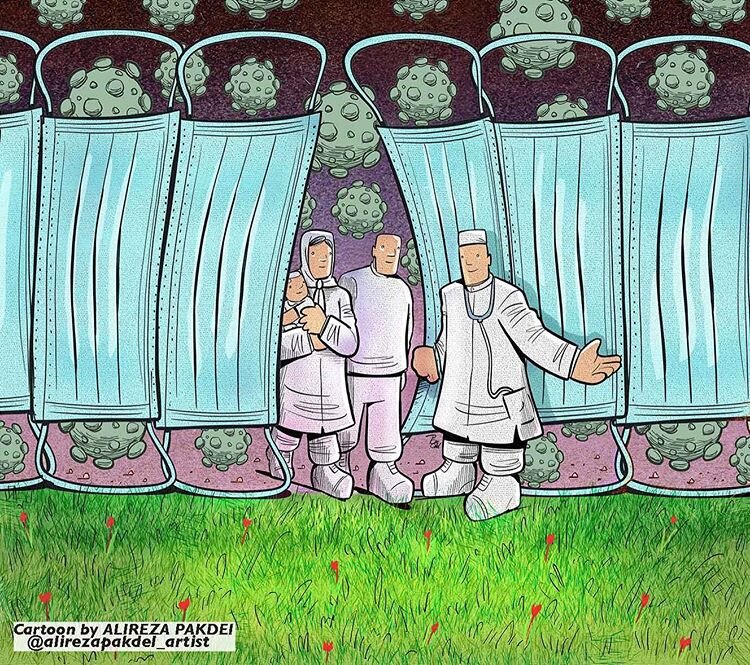 کاریکاتور/ تنها مسیر عبور سلامت از بحران کرونا!