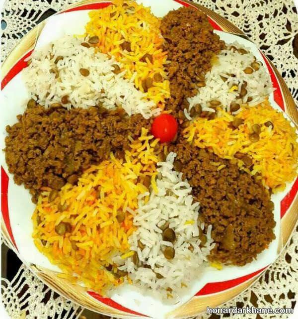 سفره آرايي/ تزئين پلو براي تازه عروس ها