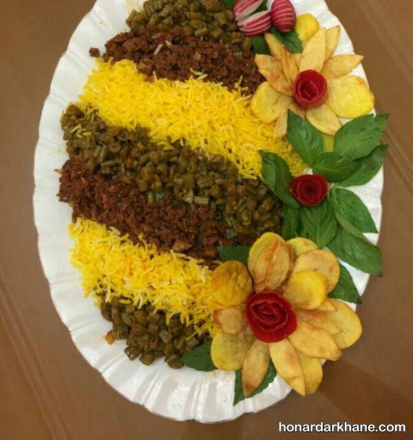 سفره آرايي/ تزئين پلو براي تازه عروس ها