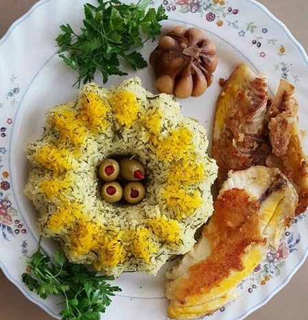 سفره آرايي/ تزئين پلو براي تازه عروس ها