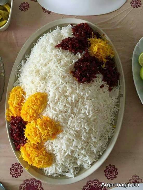 سفره آرايي/ تزئين پلو براي تازه عروس ها