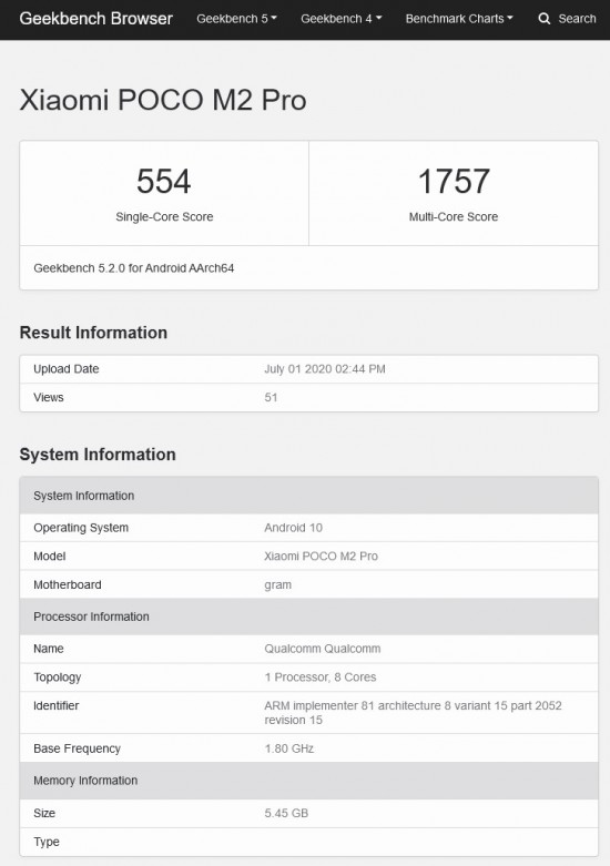 مشخصات شیائومی Poco M2 Pro فاش شد