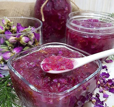 ميز اردور/ مربا با گل محمدي خشک