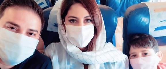 چهره ها/ بابک جهانبخش و خانواده‌اش ماسک به صورت