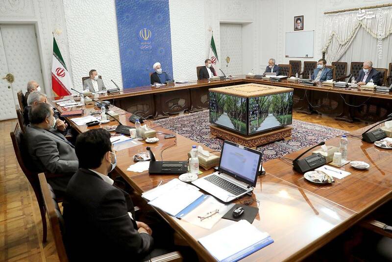 عکس/ برگزاری جلسه وزرای دولت با ماسک