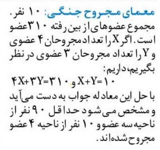 معمای مجروح جنگی