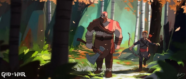 طرح طرفداری God of War به سبک انیمه‌های استودیوی Ghibli
