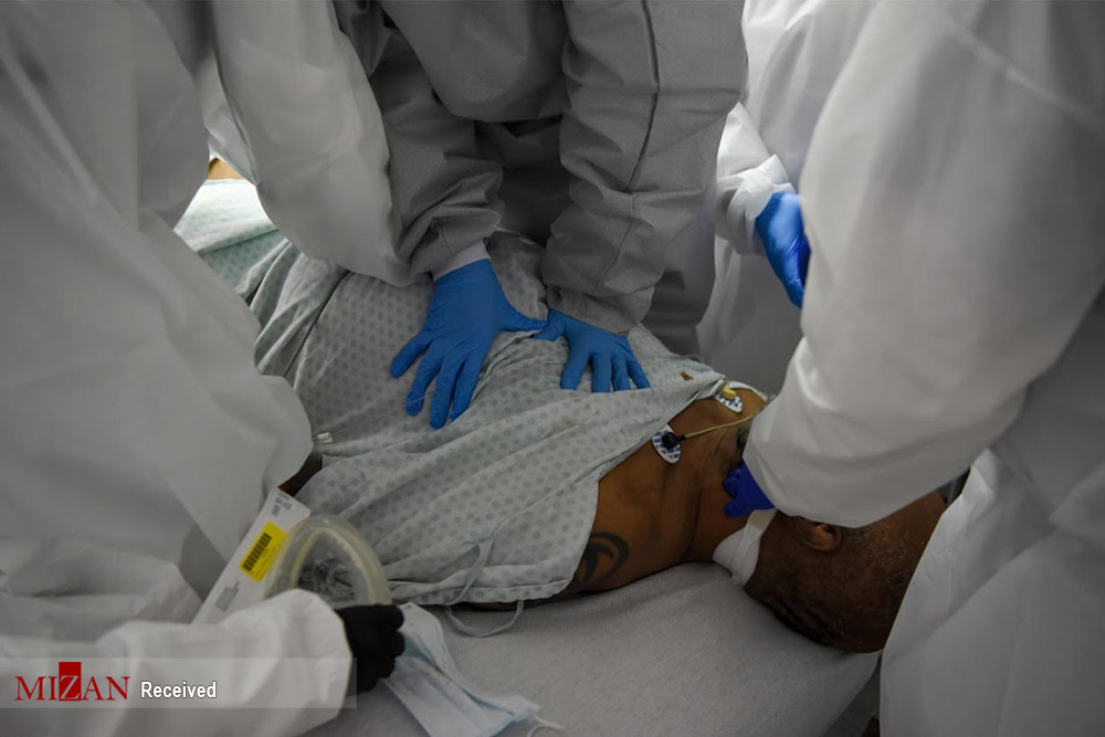 عکس/ اوضاع بحرانی بیمارستان های آمریکا در روزهای کرونایی
