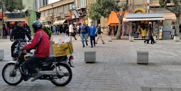 جلوگیری از ورود موتورسیکلت به پیاده‌راه بوعلی