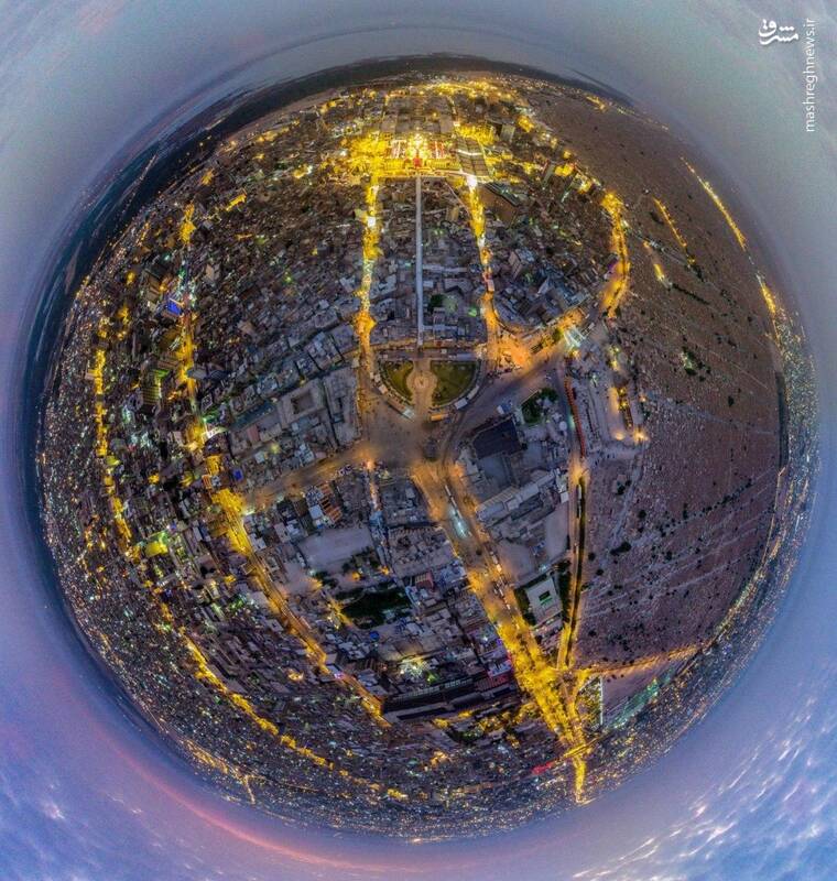 نمای ۳۶۰درجه از حرم حضرت علی(ع)