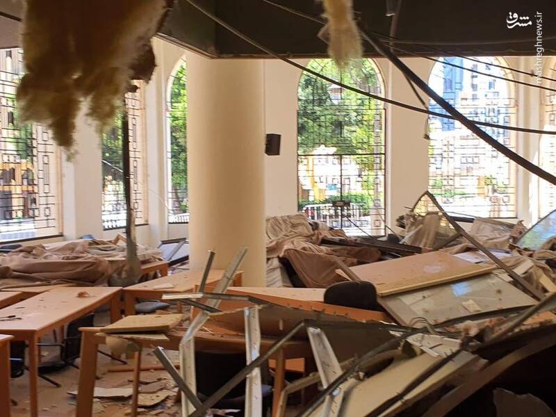 آثار انفجار بندر بیروت بر پارلمان لبنان