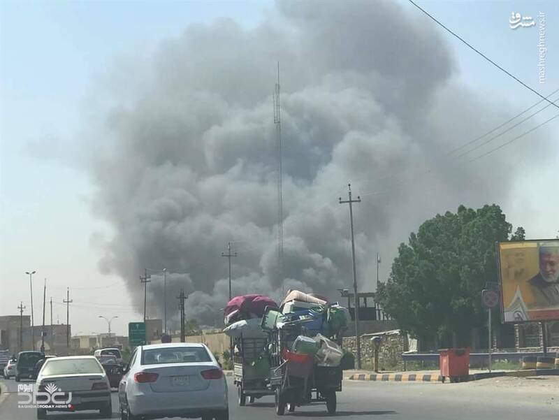 آتش‌سوزی در انبار مواد غذایی نجف اشرف