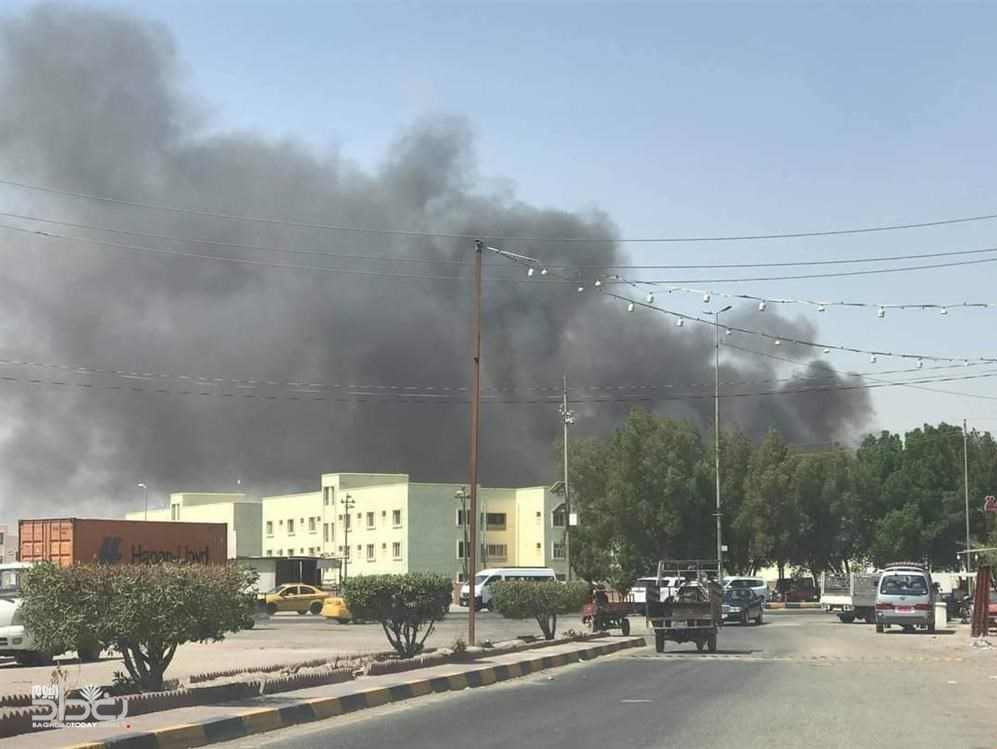 وقوع آتشسوزی در انبار مواد غذایی نجف اشرف