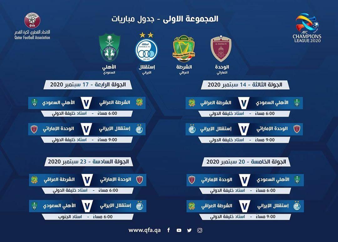 برنامه بازیهای نمایندگان ایران در لیگ قهرمانان آسیا اعلام شد