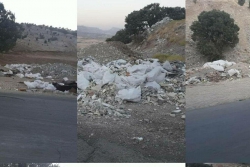 جاده قدیم ایلام-مهران در تسخیر زباله