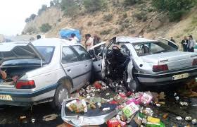 کشته و مجروح شدن ۶ نفر بر اثر برخورد دو پژو ۴۰۵