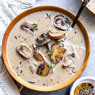 غذاي ملل/ خوشمزه ترين سوپ قارچ با دستور ايتاليايي