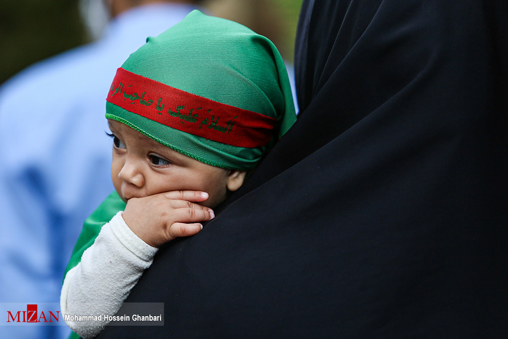 حضور شیرخوارگان حسینی در گلزار شهدای کرمان