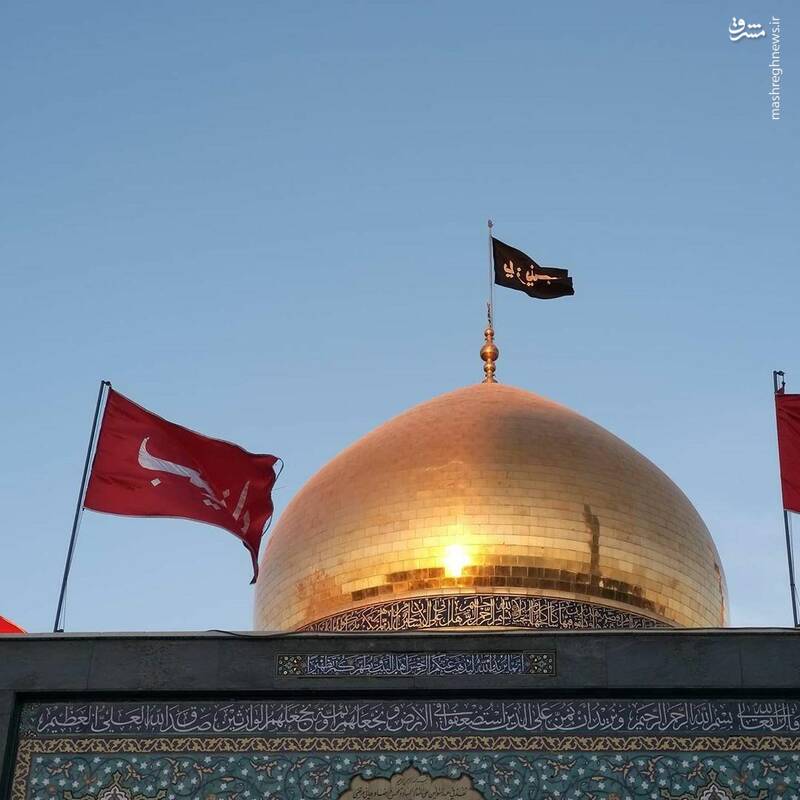 رنگ عزای حسینی در حرم حضرت زینب (س)