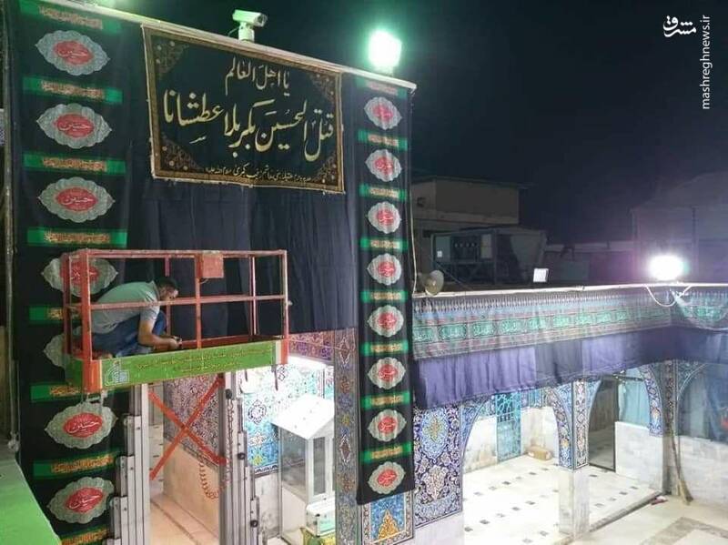 رنگ عزای حسینی در حرم حضرت زینب (س)