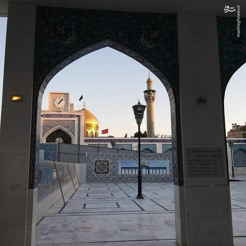 رنگ عزای حسینی در حرم حضرت زینب (س)