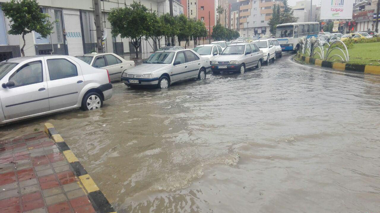 احتمال آبگرفتگی معابر در مازندران