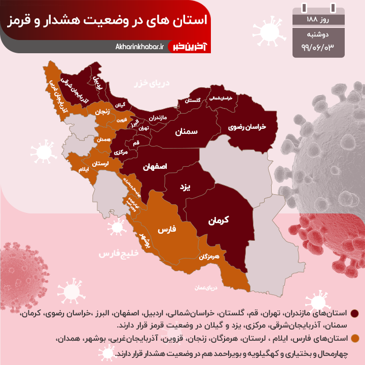 ابتلای 2245 هموطن دیگر به کرونا طی 24 ساعت گذشته؛ 133 نفر جان باختند