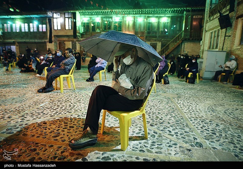 مراسم عزاداری گرگانی ها در هوای بارانی