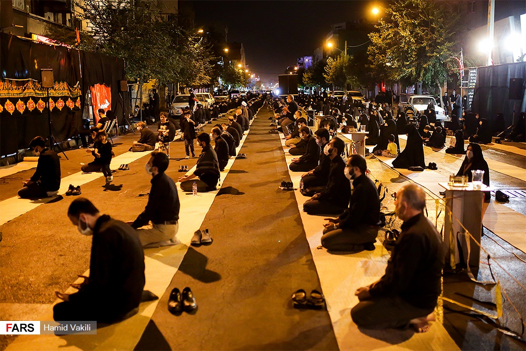 عکس/ خیابانی که یکپارچه حسینی شد