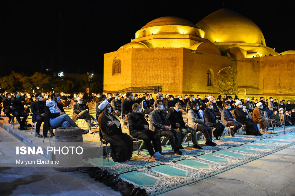 عزاداری شب هفتم محرم در مسجد کبود تبریز