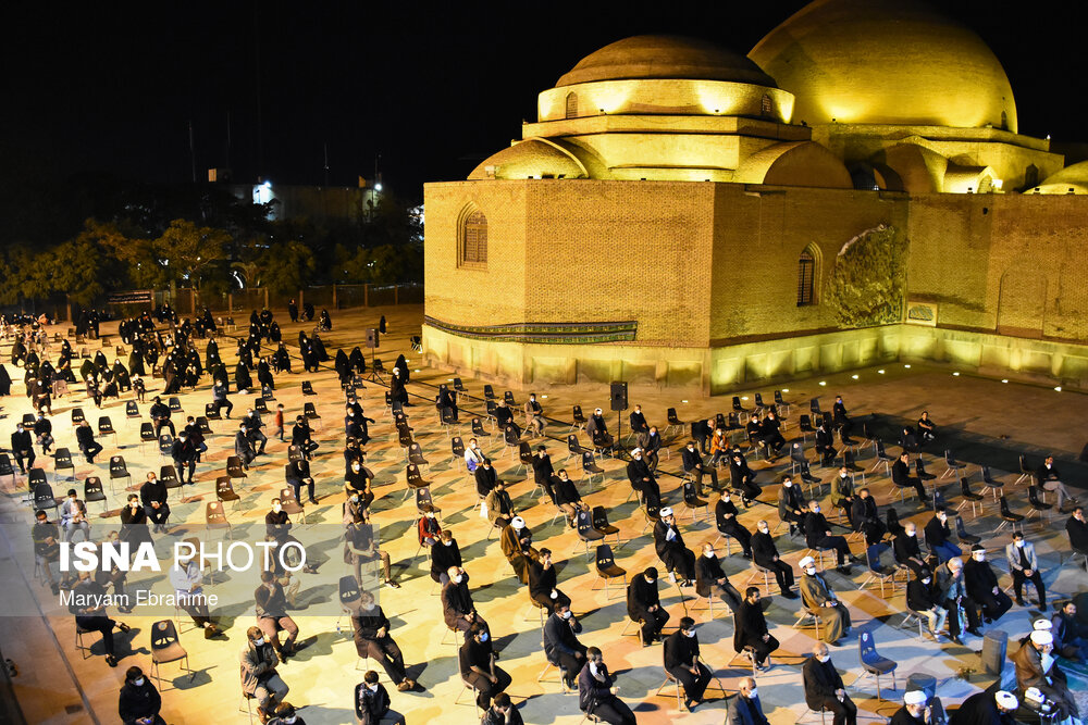 عزاداری شب هفتم محرم در مسجد کبود تبریز