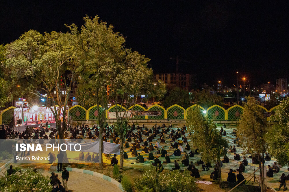 عزاداری شب هفتم محرم در مصلی بیت‌المقدس اراک