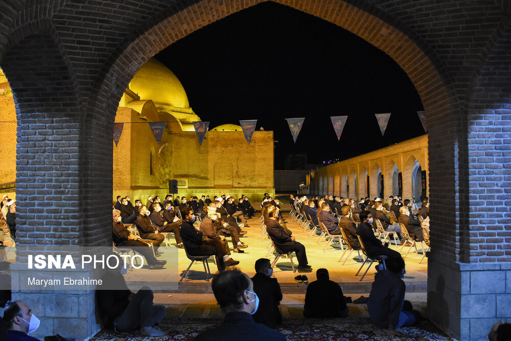 عزاداری شب هفتم محرم در مسجد کبود تبریز