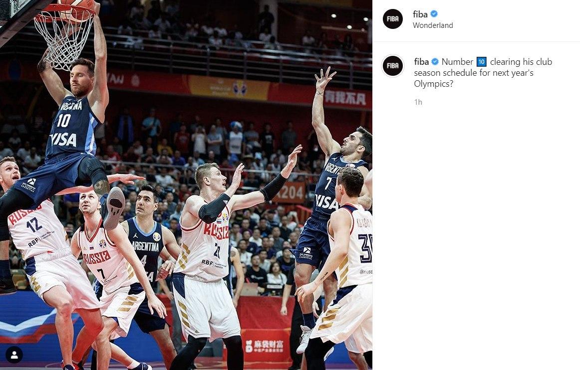 شوخی جالب FIBA با مسی و شایعه جدایی‌اش از بارسا