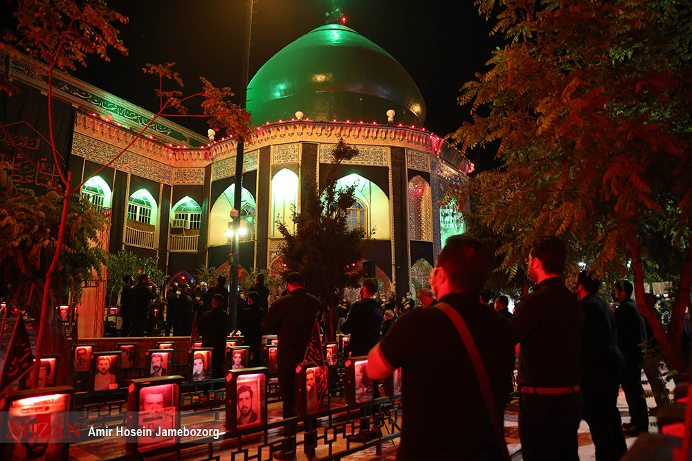 عزاداری شب هشتم محرم در امامزاده علی‌اکبر (ع) چیذر