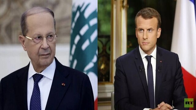 تماس تلفنی ماکرون با عون پیش از سفر به لبنان