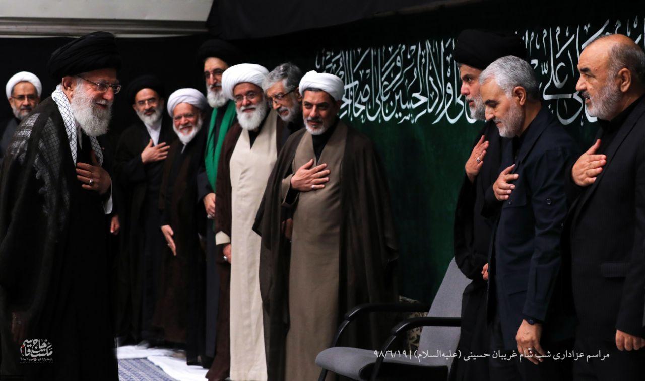 عکس/ آخرین حضور حاج قاسم در مراسم عزای حسینی بیت رهبری