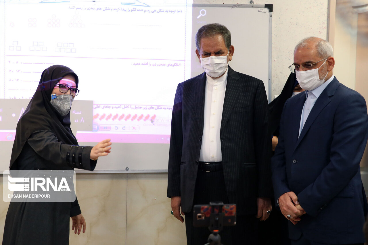 حضور جهانگیری در مدارس تهران