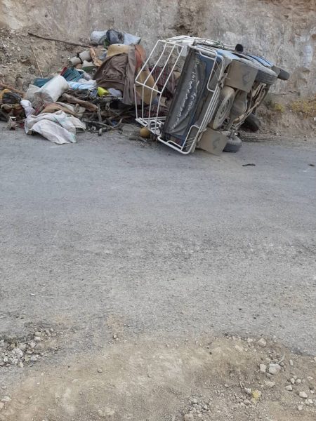 عکس/ واژگونی خودرو "نیسان" در مسیر دیشموک به خوزستان