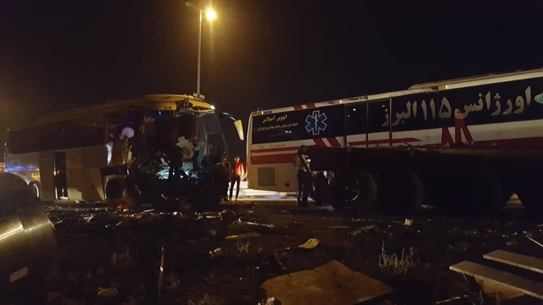 حادثه تصادف اتوبوس در البرز 3 کشته و 8 مصدوم داشت