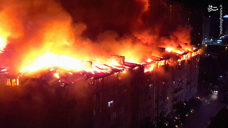 آتش سوزی مهیب ساختمانی در روسیه