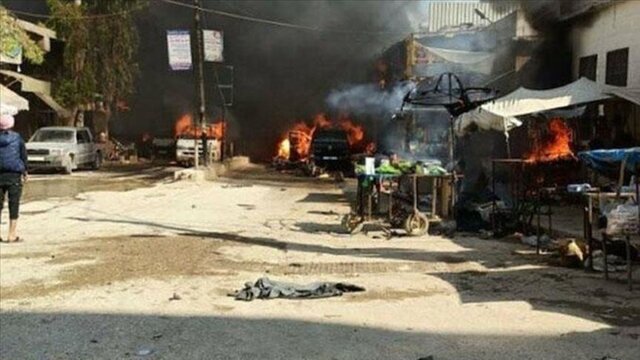 انفجار خودروی بمب‌گذاری شده در شهر عفرین سوریه