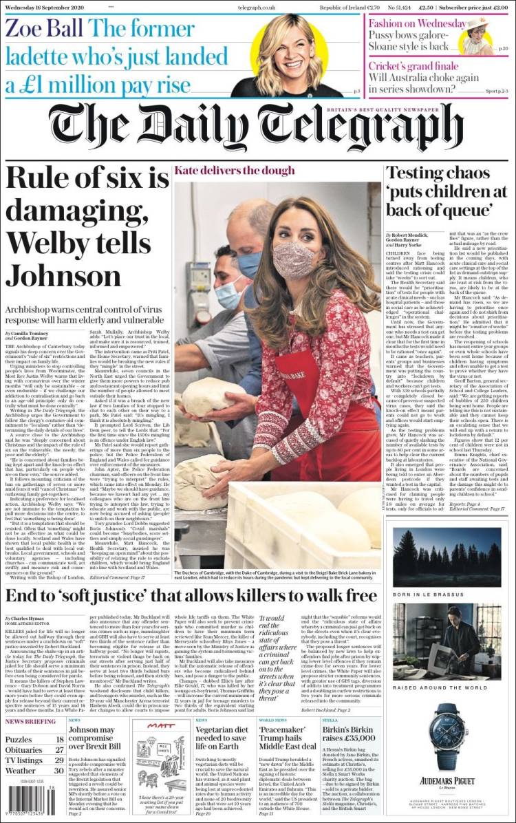 صفحه اول روزنامه دیلی تلگراف/ هرج و مرج آزمایش گرفتن کودکان را در ته صف قرار داد