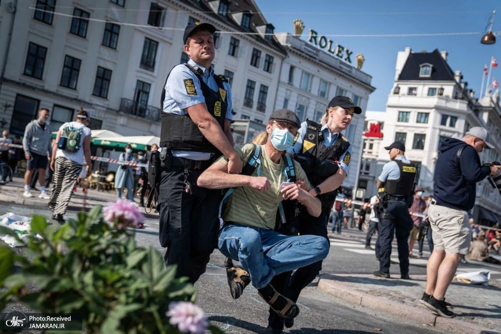 درگیری پلیس دانمارک با فعالان محیط زیستی