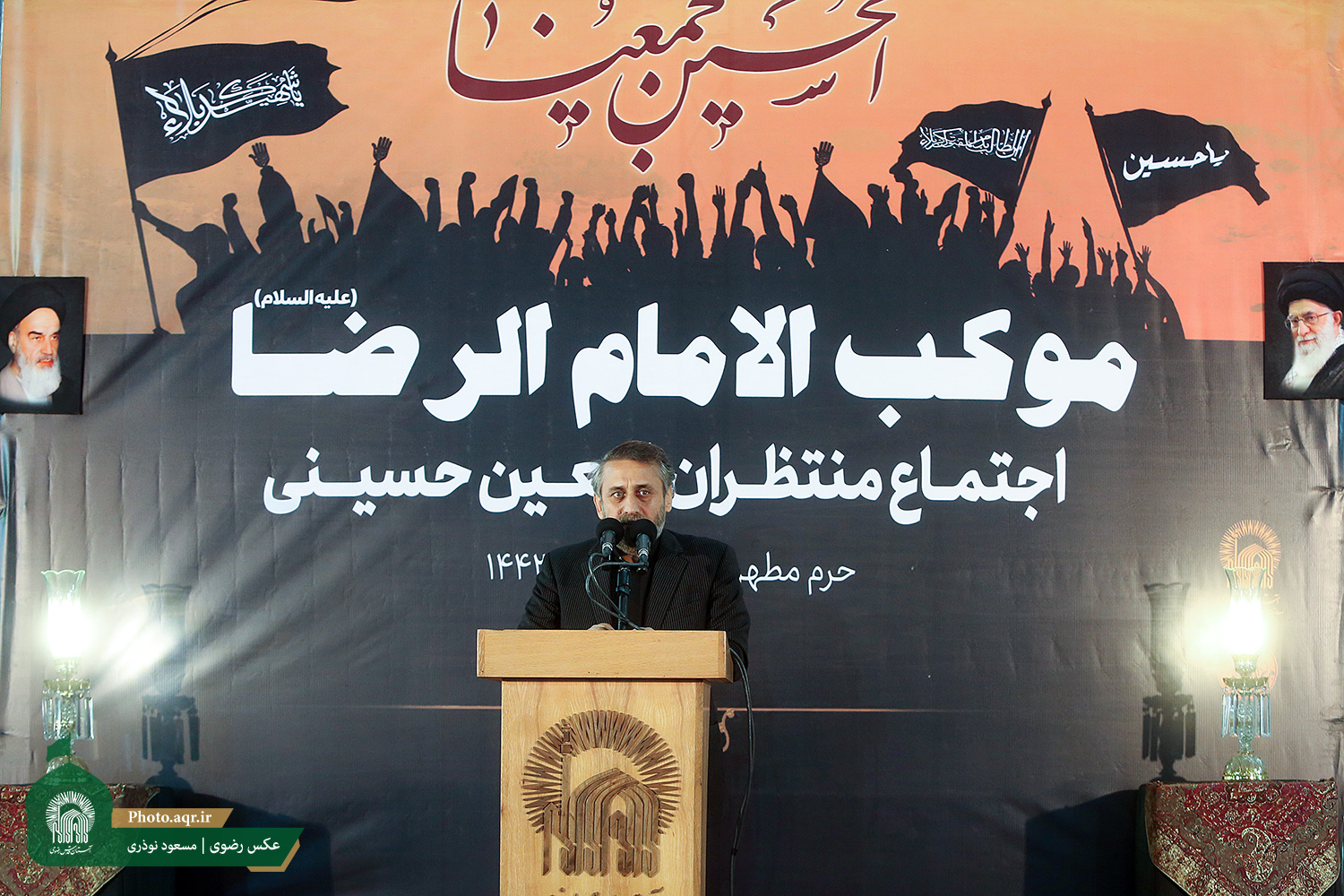 اجتماع منتظران اربعین حسینی در حرم مطهر رضوی