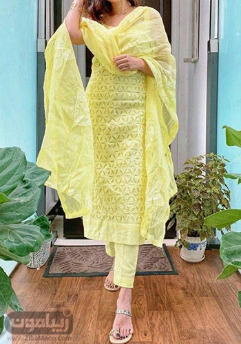 مدل های شیک لباس هندی با حریر زنانه مجلسی و ساده