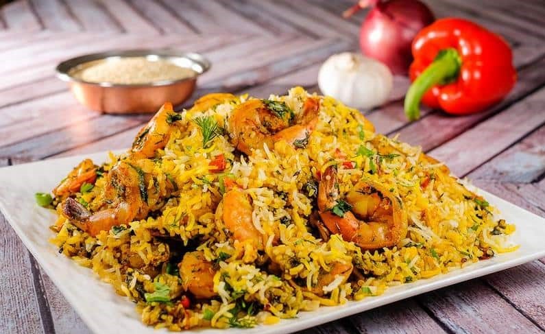 طرز تهيه پلو ميگو مجلسي بوشهري
