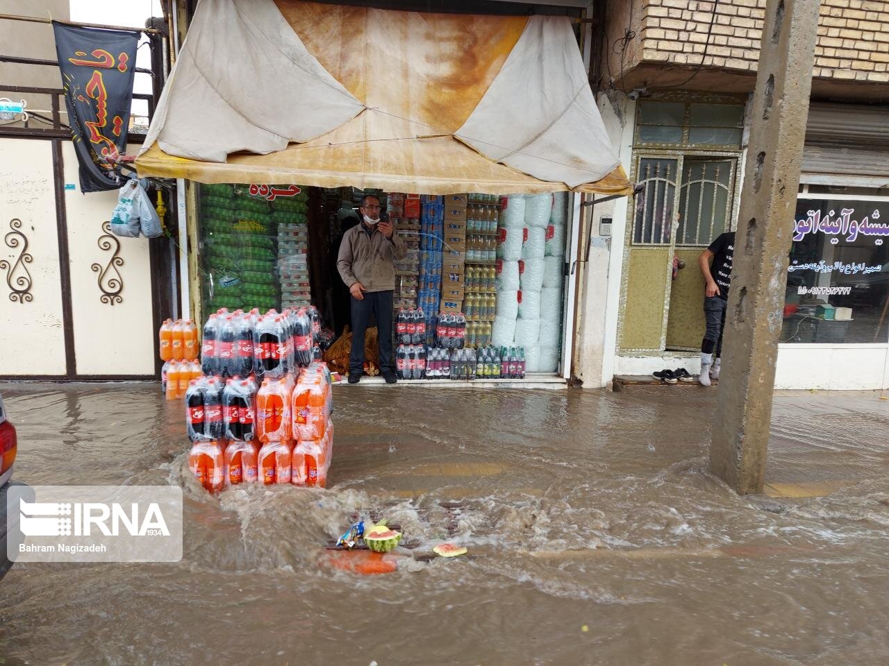 بارش باران شدید و آبگرفتگی معابر خلخال
