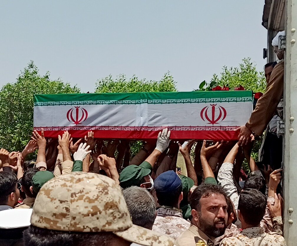 پیکر پاک ۲ شهید مرزبانی خوزستان تشییع شد